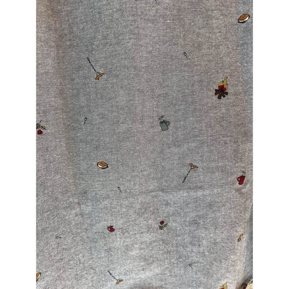 Heritage Slim Fit Penguin Button-Up Shirt With Campfire Print Gray Long-Sleeve C - Picture 6 of 7
